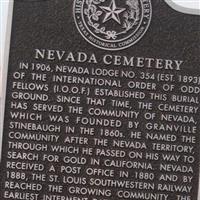 Nevada Cemetery on Sysoon