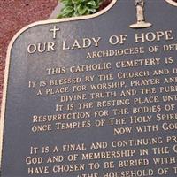 Our Lady of Hope Cemetery on Sysoon