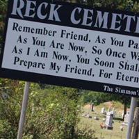 Reck Cemetery on Sysoon