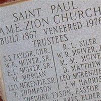 Saint Pauls AME Zion Church Cemetery on Sysoon