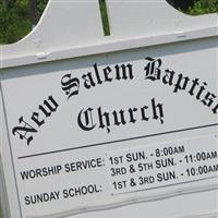 New Salem Baptist Church Cemetery on Sysoon