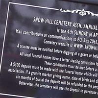 Snow Hill Cemetery on Sysoon