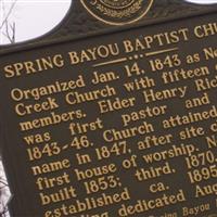 Spring Bayou Baptist Church Cemetery on Sysoon