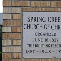 Spring Creek Church of Christ Cemetery on Sysoon
