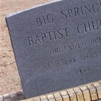 Big Springs Baptist Church Cemetery on Sysoon