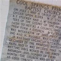 Cool Springs Primitive Baptist Cemetery on Sysoon