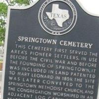 Springtown Cemetery on Sysoon