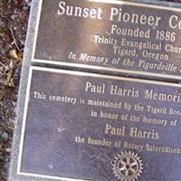 Sunset Pioneer Cemetery on Sysoon