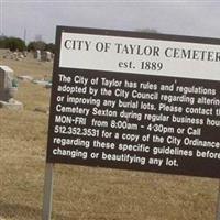 Taylor City Cemetery on Sysoon