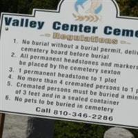 Valley Center Cemetery on Sysoon