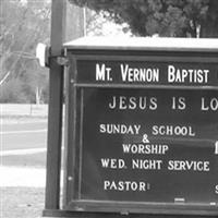 Mount Vernon Baptist Church Cemetery on Sysoon