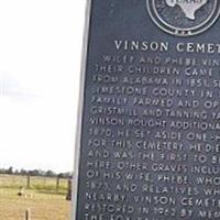 Vinson Cemetery on Sysoon