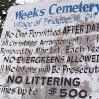 Weeks Cemetery on Sysoon