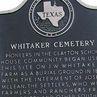 Whitaker Cemetery on Sysoon