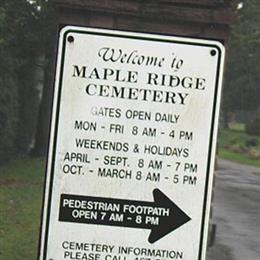 Maple Ridge Cemetery