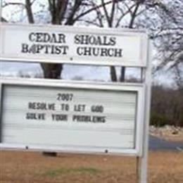 Cedar Shoals Baptist Church Cemetery