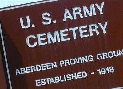 Aberdeen Proving Ground Cemetery on Sysoon