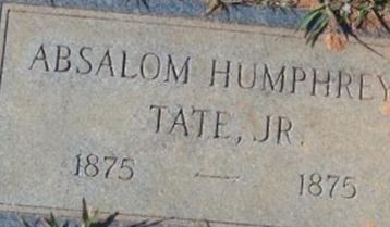 Absalom Humphreys Tate, Jr on Sysoon