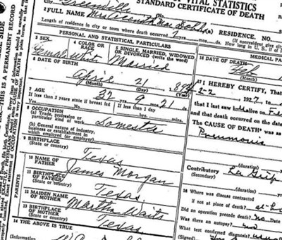 Acenith Mae "Cenie Mae" Morgan Dobbs on Sysoon