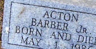 Acton Barber, Jr on Sysoon