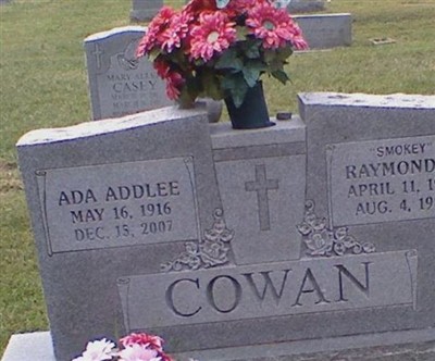 Ada Addlee Cowan on Sysoon