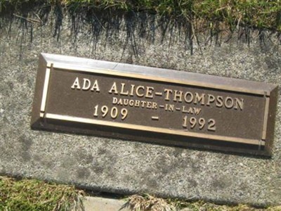 Ada Alice Thompson on Sysoon
