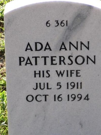 Ada Ann Patterson on Sysoon
