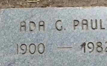 Ada G. Paul on Sysoon