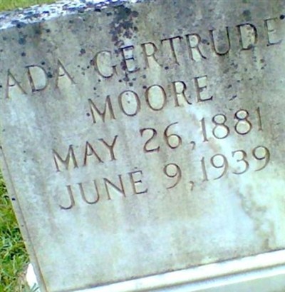 Ada Gertrude Moore on Sysoon
