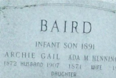 Ada M Henninger Baird on Sysoon