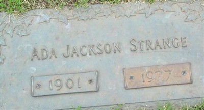 Ada P. Jackson Strange on Sysoon