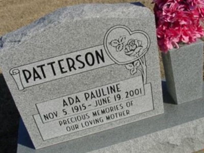 Ada Pauline Patterson on Sysoon