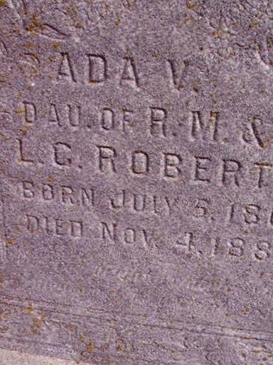 Ada V Roberts on Sysoon