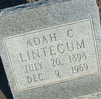 Adah C. Lintecum on Sysoon