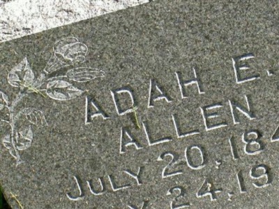 Adah E. Allen on Sysoon