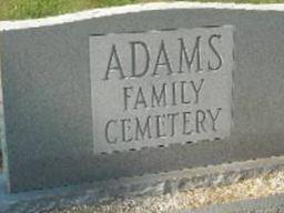 Adams Family Cemetery on Sysoon