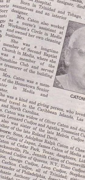 Addie Agatha Cudjoe Caton on Sysoon
