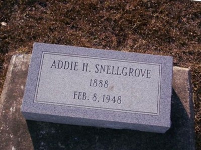Addie H Snellgrove on Sysoon