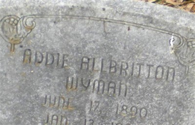 Addie J. Allbritton Wyman on Sysoon