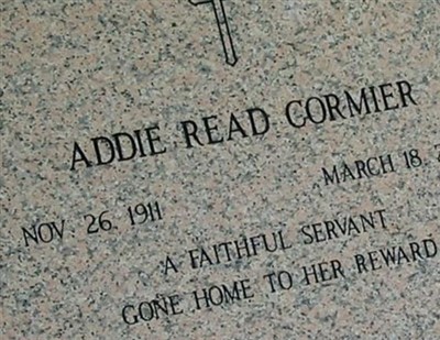 Addie Read Cormier on Sysoon
