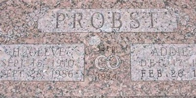 Addie S. Turner Probst on Sysoon