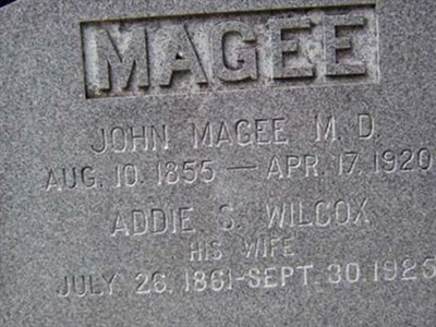 Addie S Wilcox Magee on Sysoon