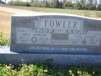 Addie V. Browder Fowler on Sysoon