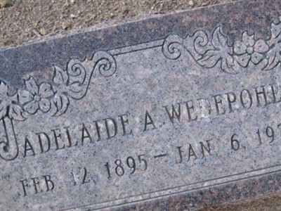 Adelaide A Wedepohl on Sysoon