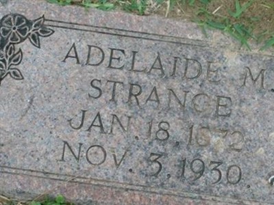 Adelaide M Strange on Sysoon