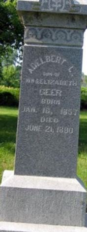 Adelbert L. Geer, Find a grave on Sysoon Adelbert L. Geer on Sysoon