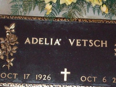 Adelia Vetsch on Sysoon