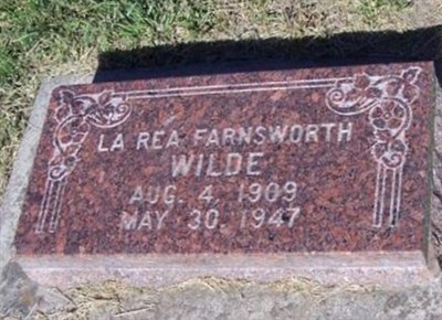 Adeline La Rea Farnsworth Wilde on Sysoon