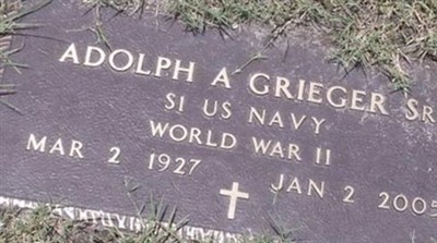 Adolph Albin Grieger, Sr on Sysoon