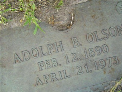 Adolph B Olson on Sysoon